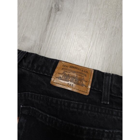 Vintage‎ Levis 545 Orange Tab Black Denim Loose Fit Jeans Mens 34x32 - Picture 8 of 10